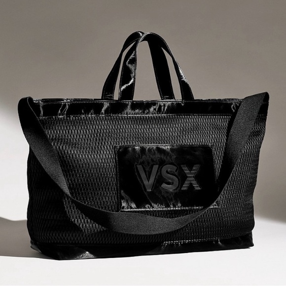 Victoria's Secret VSX Large Black Mesh Tote Bag NWT 2025 - Picture 1 of 8